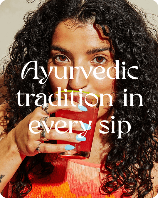 Woman drinking Jamoon