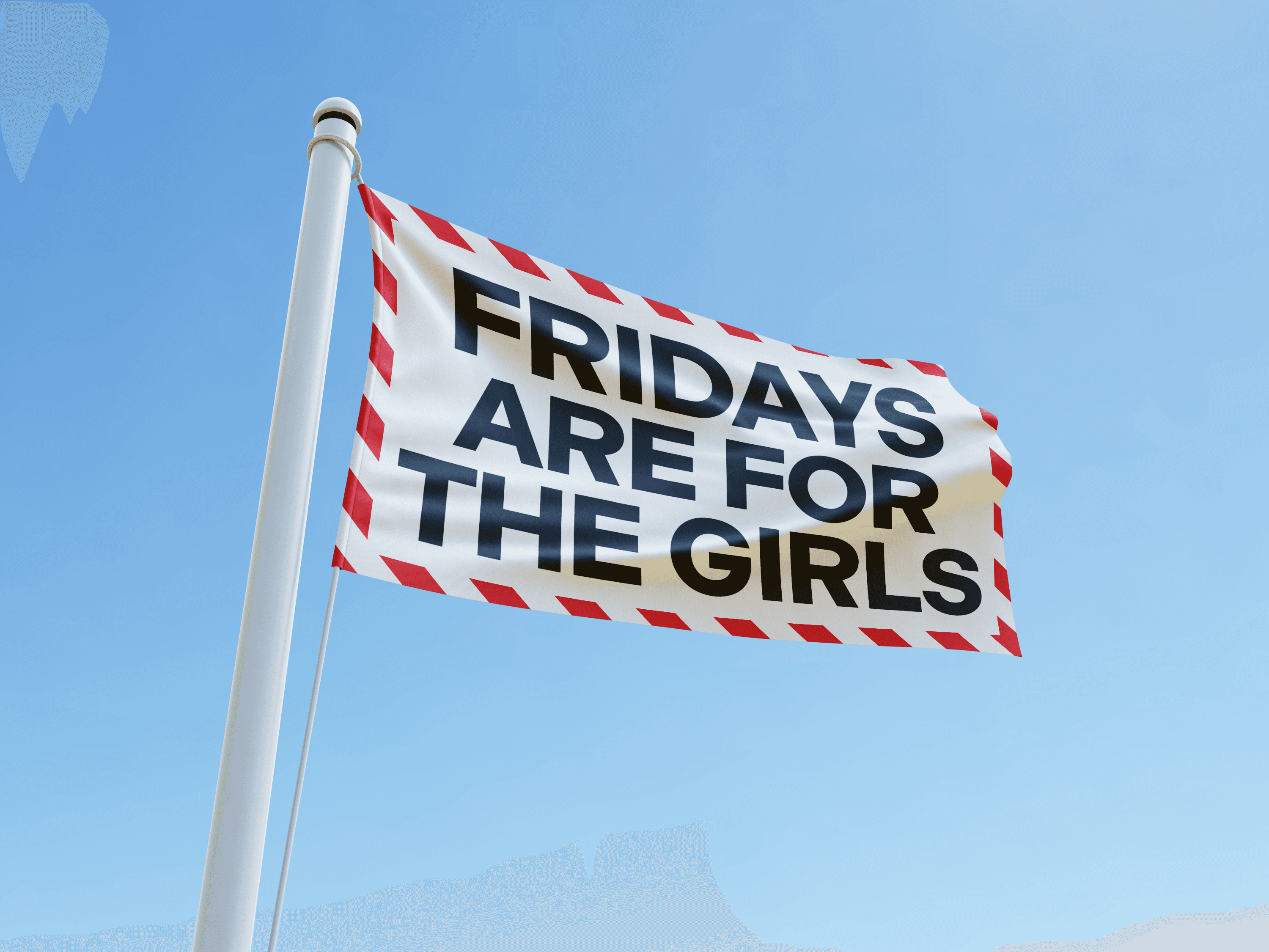 Fridays Are For The Girls flag campaign