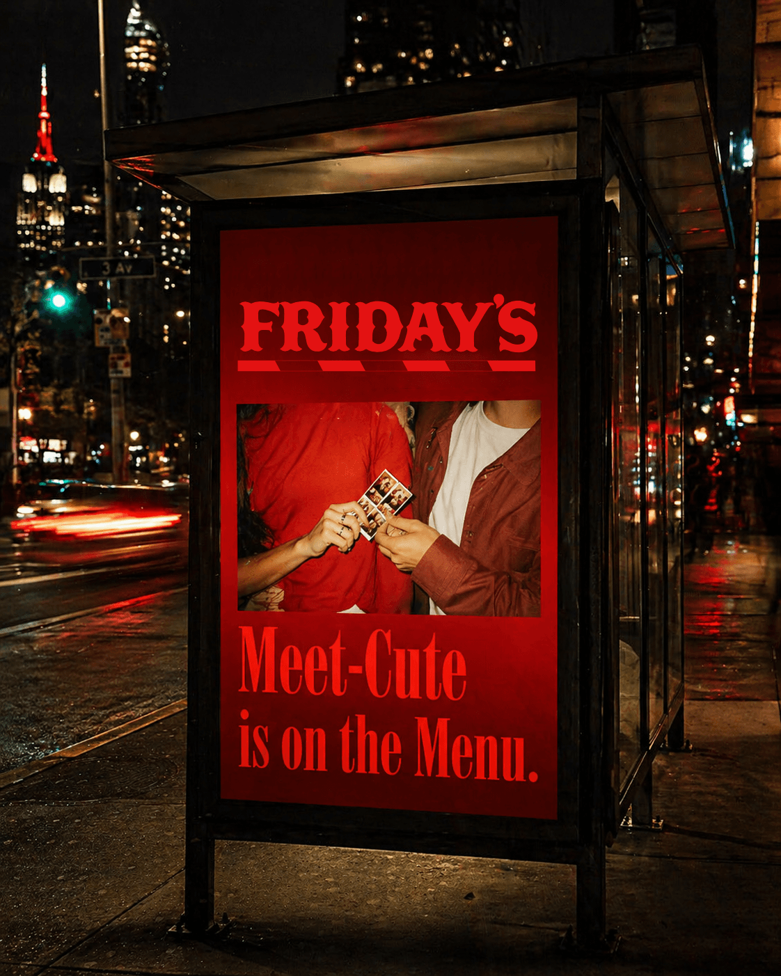 Meet-Cute is on the Menu street ad