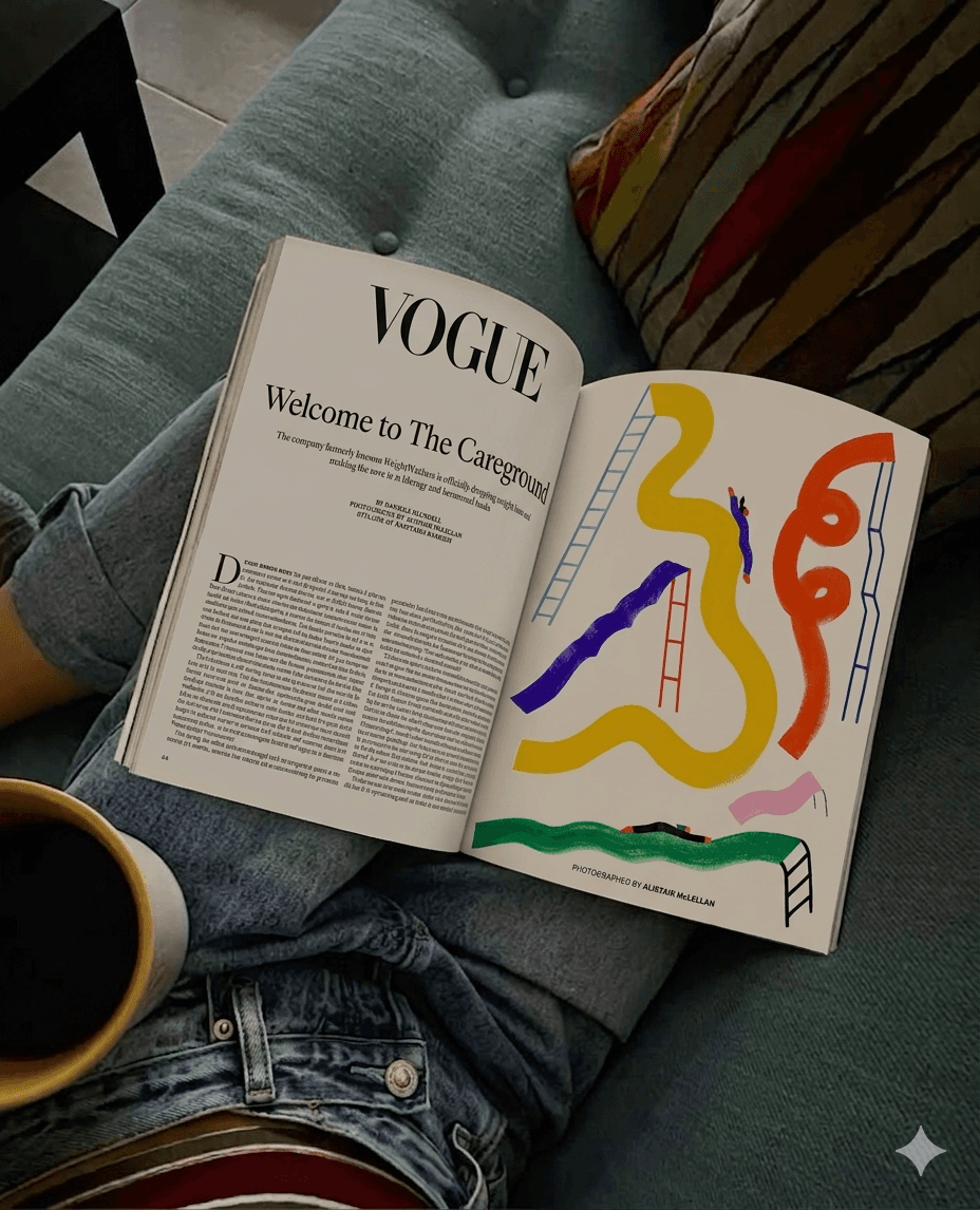 Vogue magazine spread